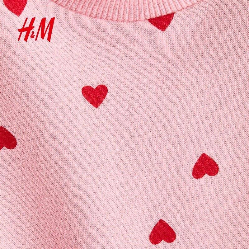 Детский спортивный костюм H&M розовый с сердечками